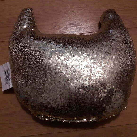 Glitter Cat Face Cushion Pillow - Picture 2 of 3
